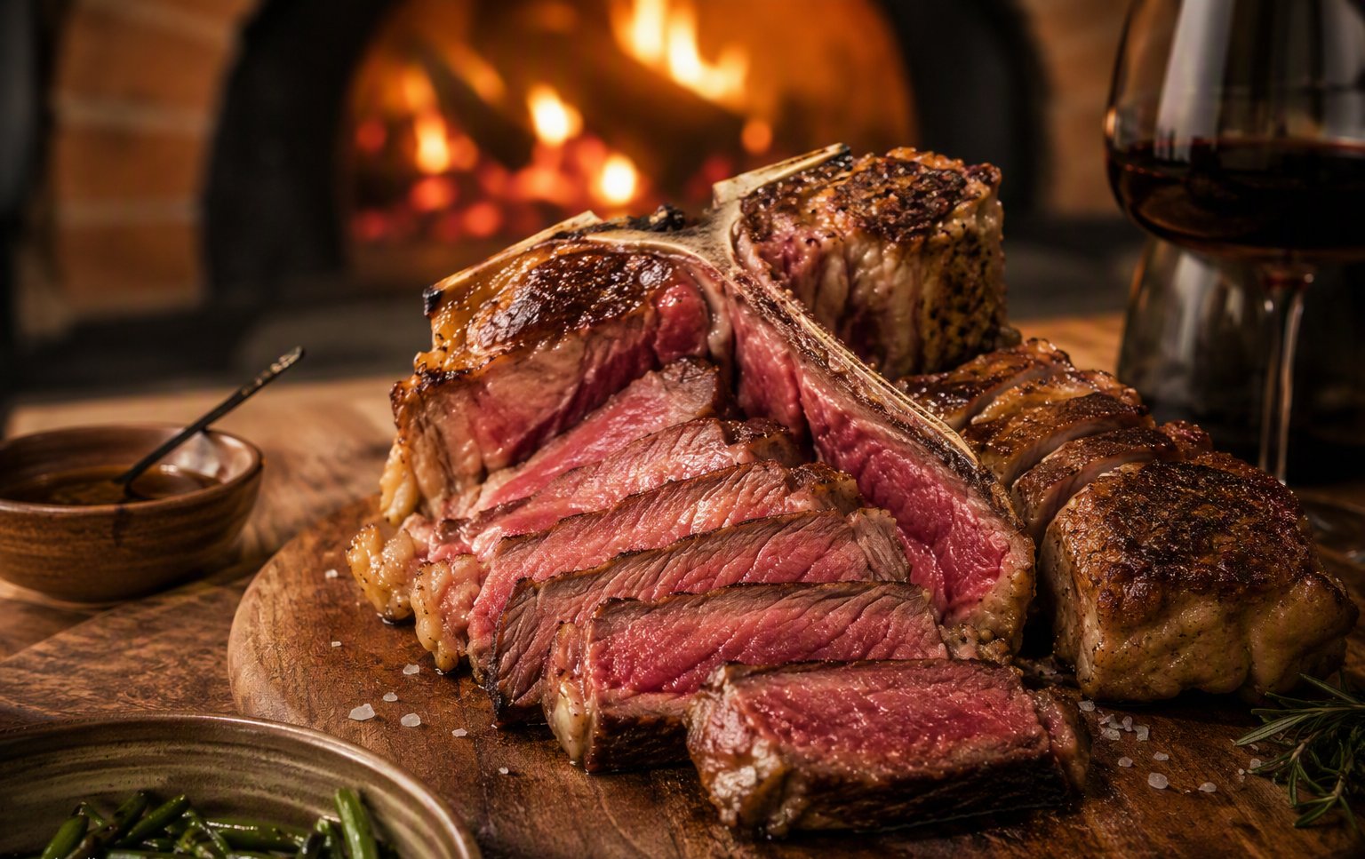 Bistecca alla fiorentina cotta sulla brace